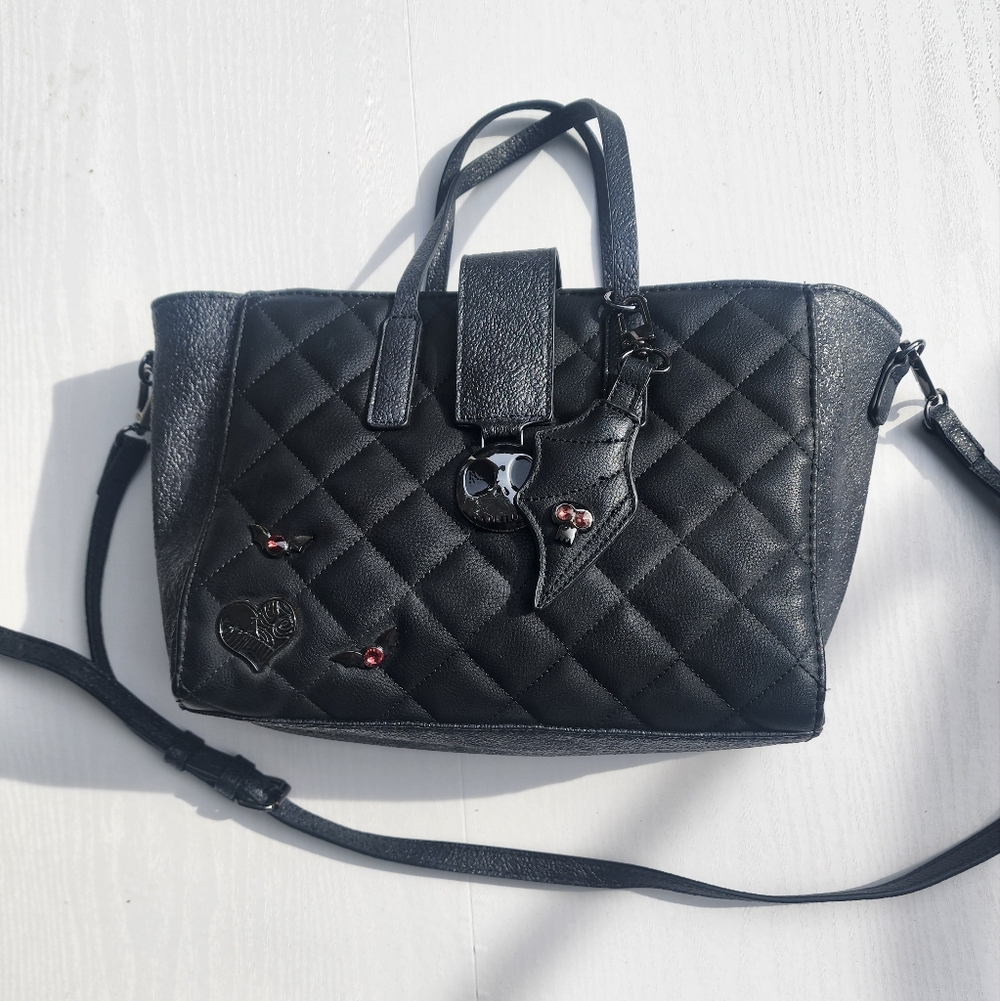 Disney Nightmare Before Christmas 25th Anniv Quilted Icon Satchel Crossbody Bag